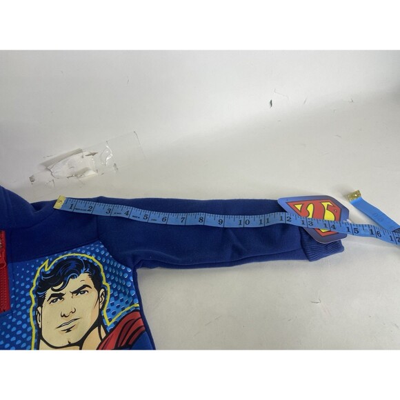 DC Comics Superman Hooded Sweatshirt Quarter Zip Long Sleeve Toddler Boys 3T - Picture 7 of 7